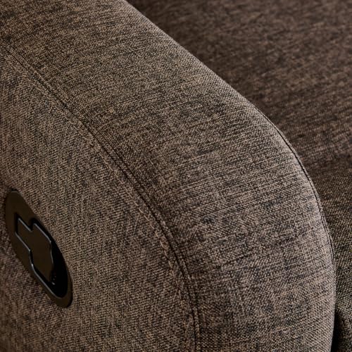 Image of Home Centre | Helios Toledo Fabric 3-Seater Recliner | Recliner Sofa for Living Room | Solid Wood | Brown | 1 Year Warranty