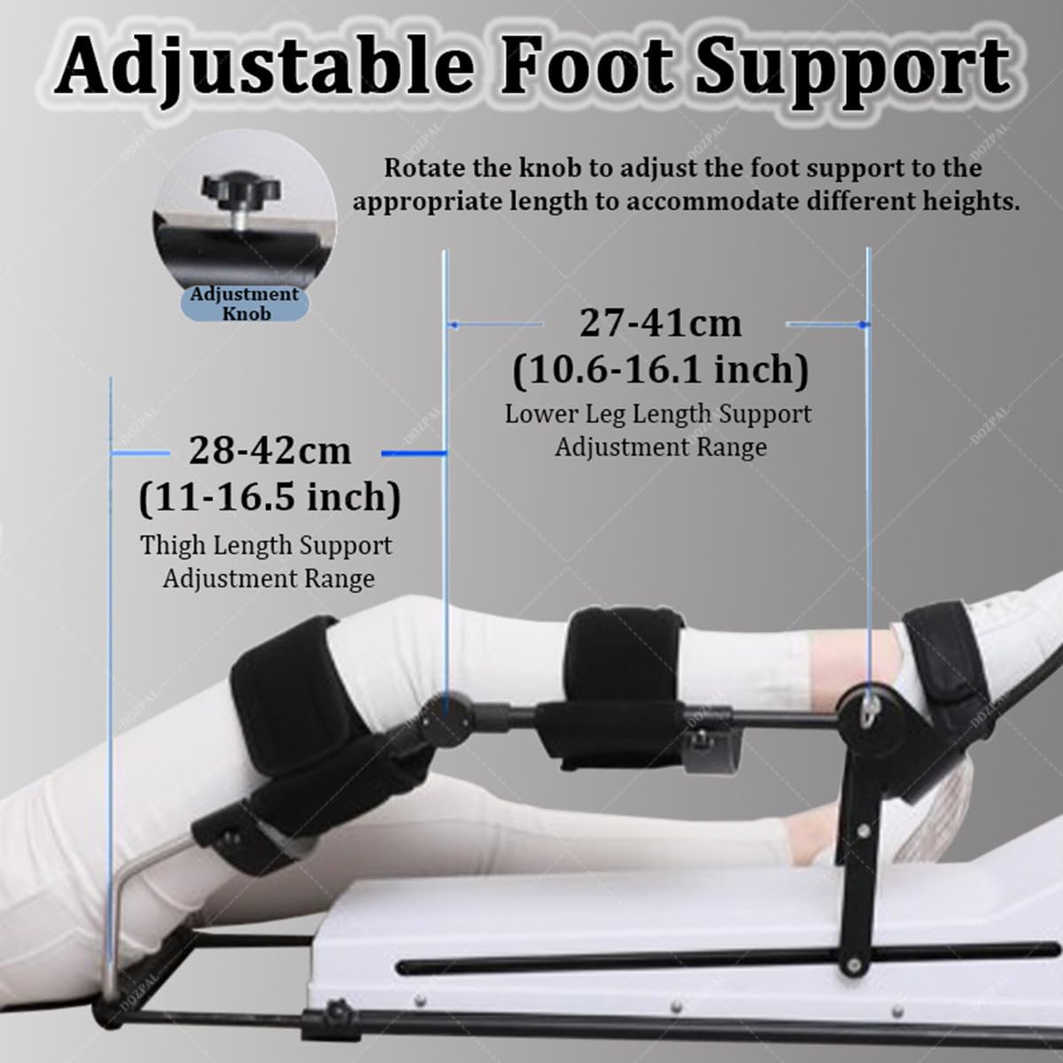Máquina CPM para flexión y extensión de Rodilla, Equipo de tracción para Miembros Inferiores, Equipo de rehabilitación de piernas con ángulo de 0° a 120° y Ajuste de 10 velocidades L