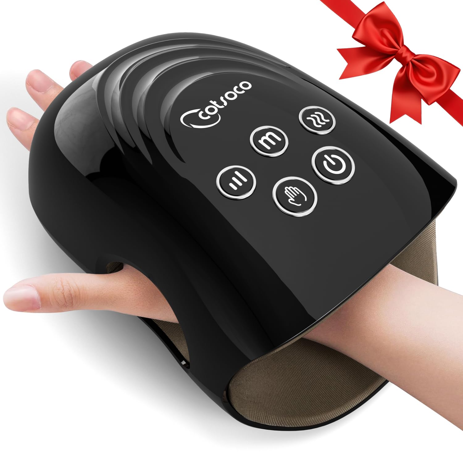 cotsoco Mothers Day Gifts for Mom Upgraded Hand Massager - 3Massage Sizes, Cordless Hand Massager with Heat & Compression for Arthritis and Carpal Tunnel, Relaxation at Home, Office, Outdoors