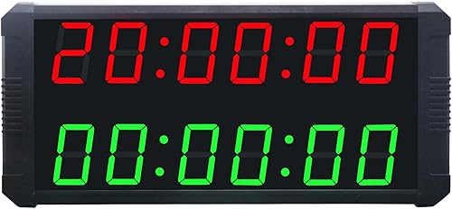 Miniatura 1 de GANXIN - Cronómetro de cuenta regresiva de 22 x 10 pulgadas, reloj de pared digital grande con pantalla de sincronización de doble fila para