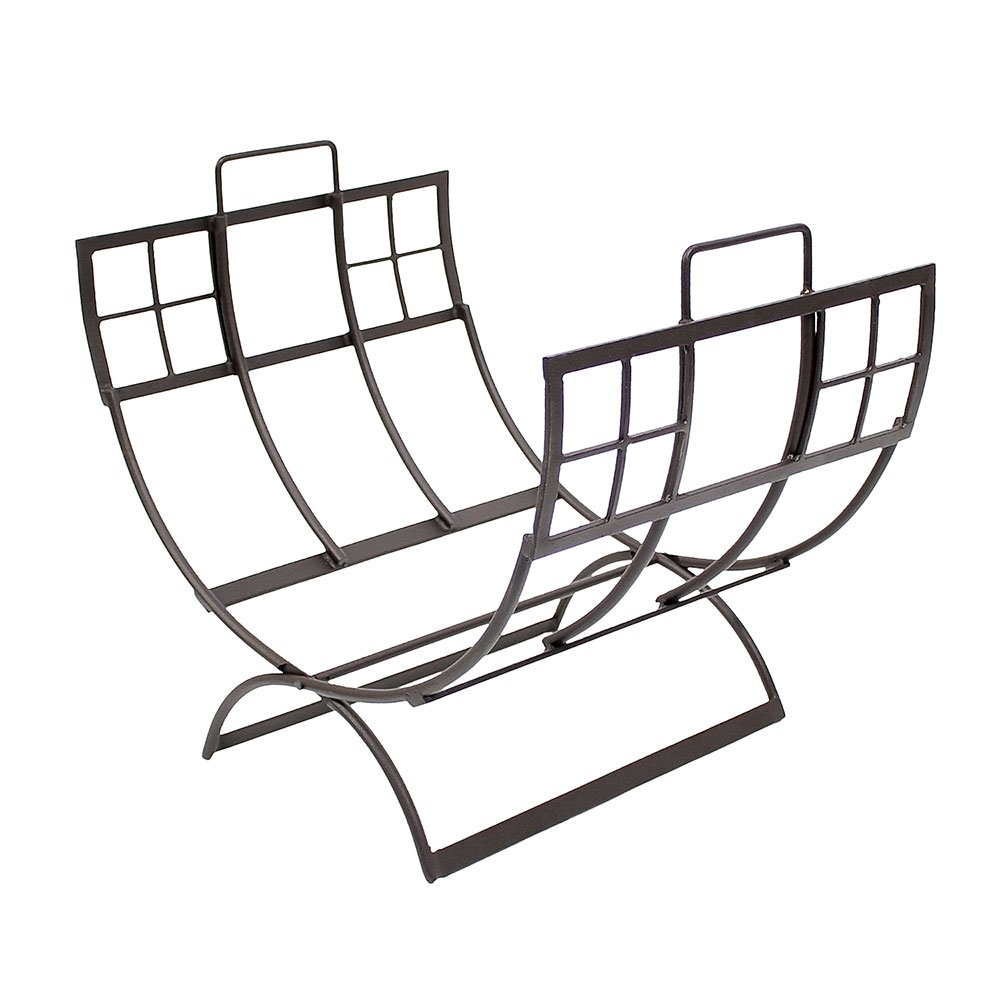 Minuteman International Arts and Crafts Fireplace Set Log Holder