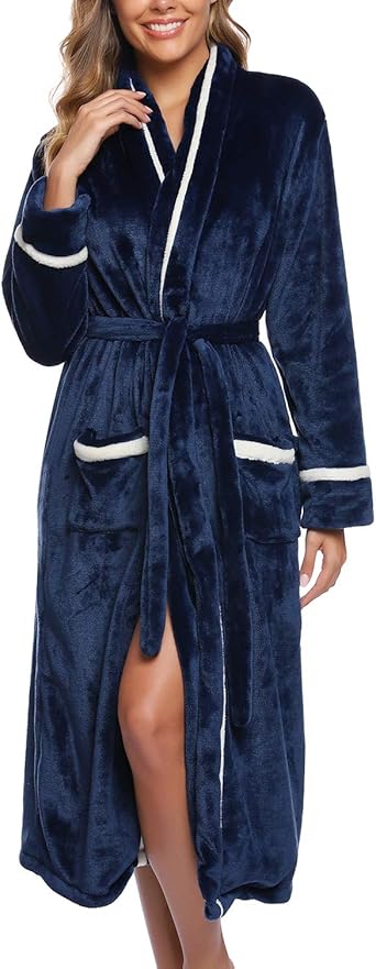 Amazon ladies fleece dressing gowns Clearance