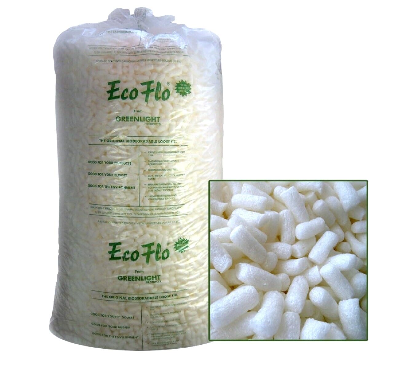 15 Cubic Ft Bag White Biodegradable Loose Fill Protective PACKING PEANUTS Reusable Void Filler Postal Mailing Packing Chips Filling Cushioning