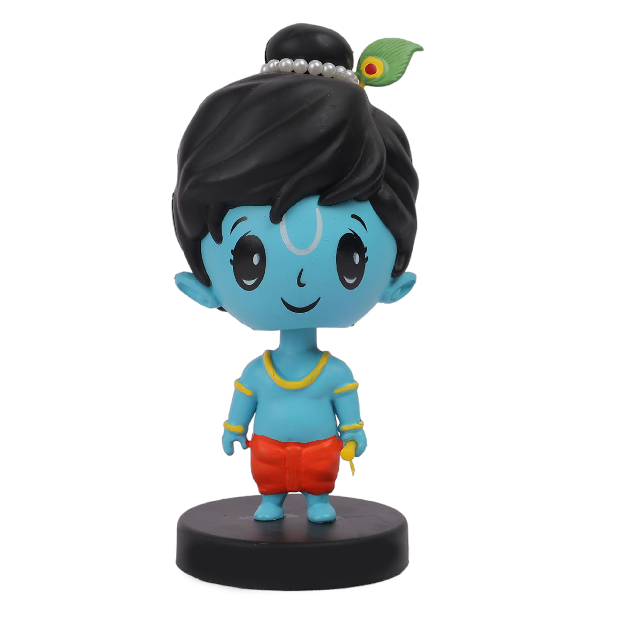 Daiyamondo Polyvinyl Chloride Illuminate Your Space with Divine Charm God Solar Bobble Head A Heavenly Addition to Your Car Dashboard, Office Table (Lord Krishan Ji, Fantasy, 6 Cm, 6 Cm) - Image 2 thumbnail