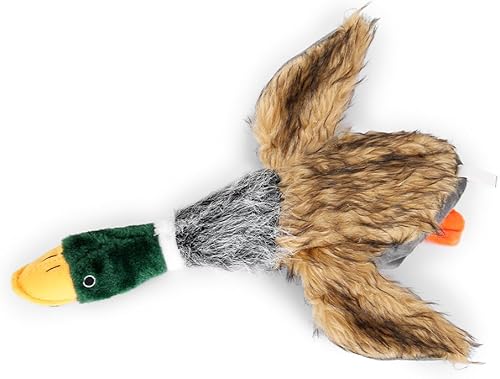 Miniatura 10 de Pet Mallard Duck - Juguete chirriante para perro, juguete de peluche masticable para perros pequeños y medianos, pato salvaje de 9 pulgadas, 3 piezas