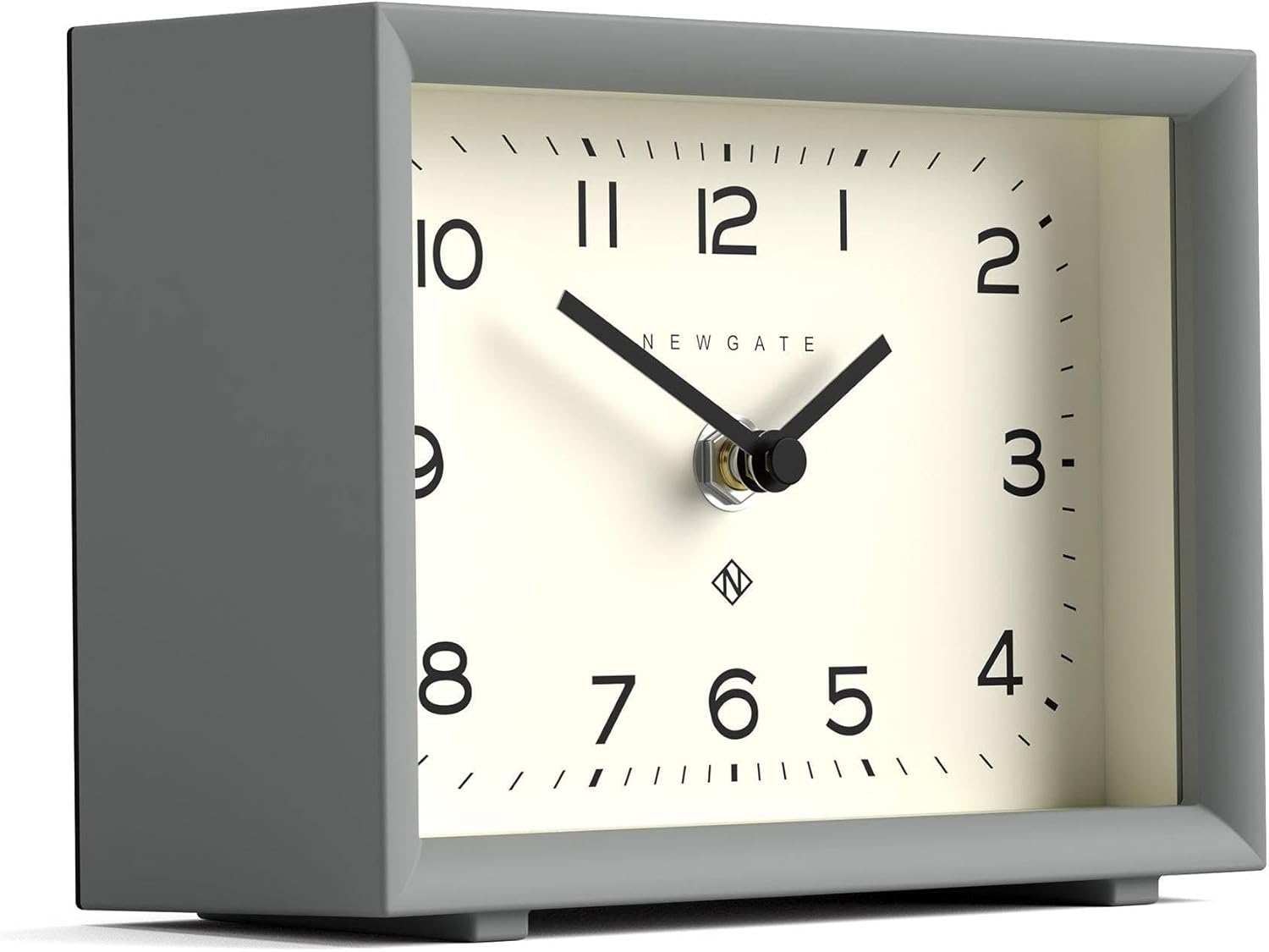 NEWGATE® Henry Desk Clock | Contemporary Rectangular Design | Posh Gray | Easy to Read nunbers | Modern Style for Desk, Table top, Shelf or Bedside