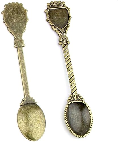 Bisutería bronce antiguo colgantes fl2735 Prop mango cuchara Craft un montón reparación suministros