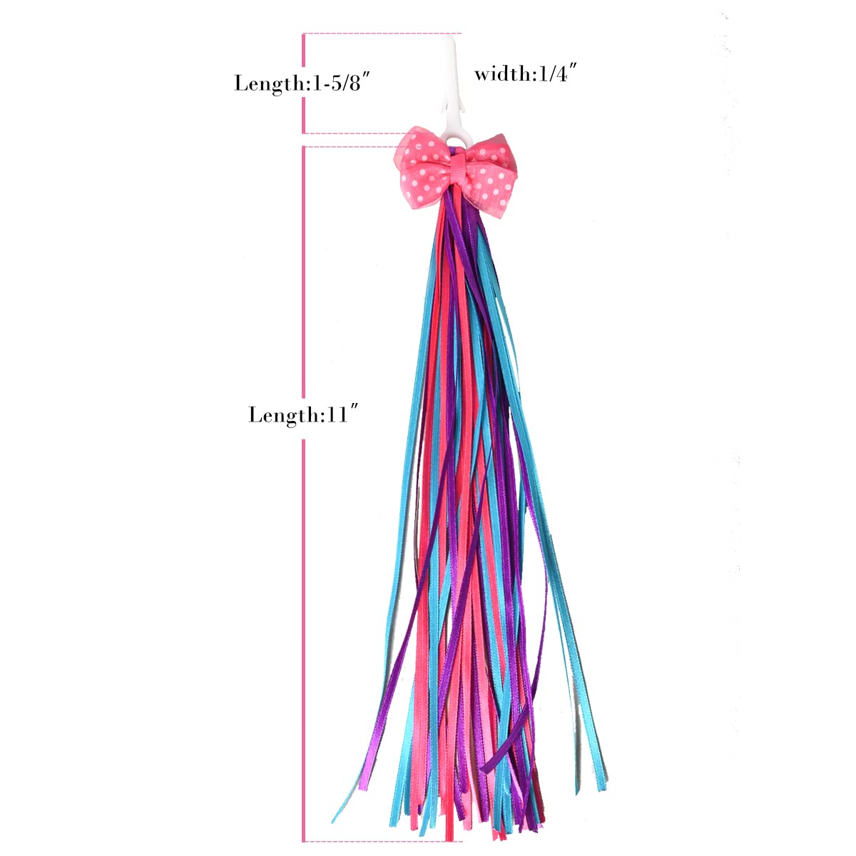 U-LIAN Kids' Bicycle Bike Bowknot Streamers Scooter Handlebar Tassel Streamers for Boys Girls Blue Purple
