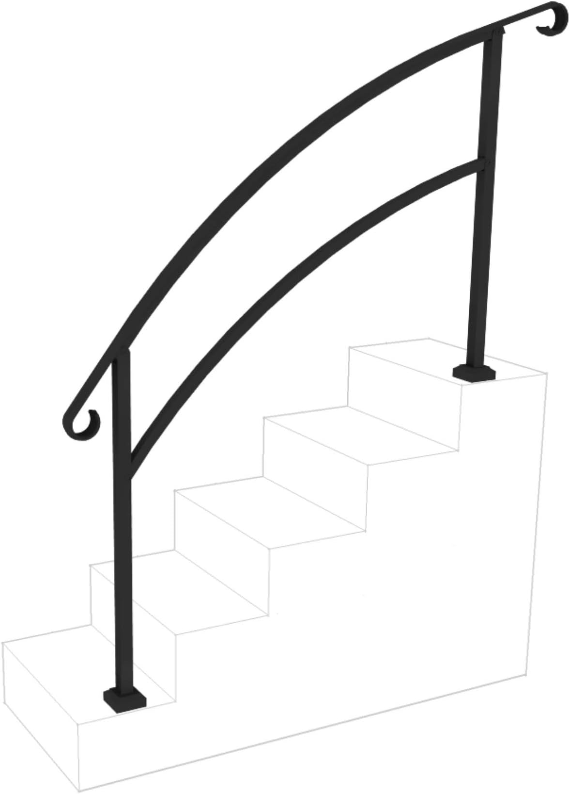 5-Step Adjustable Handrail (Black)