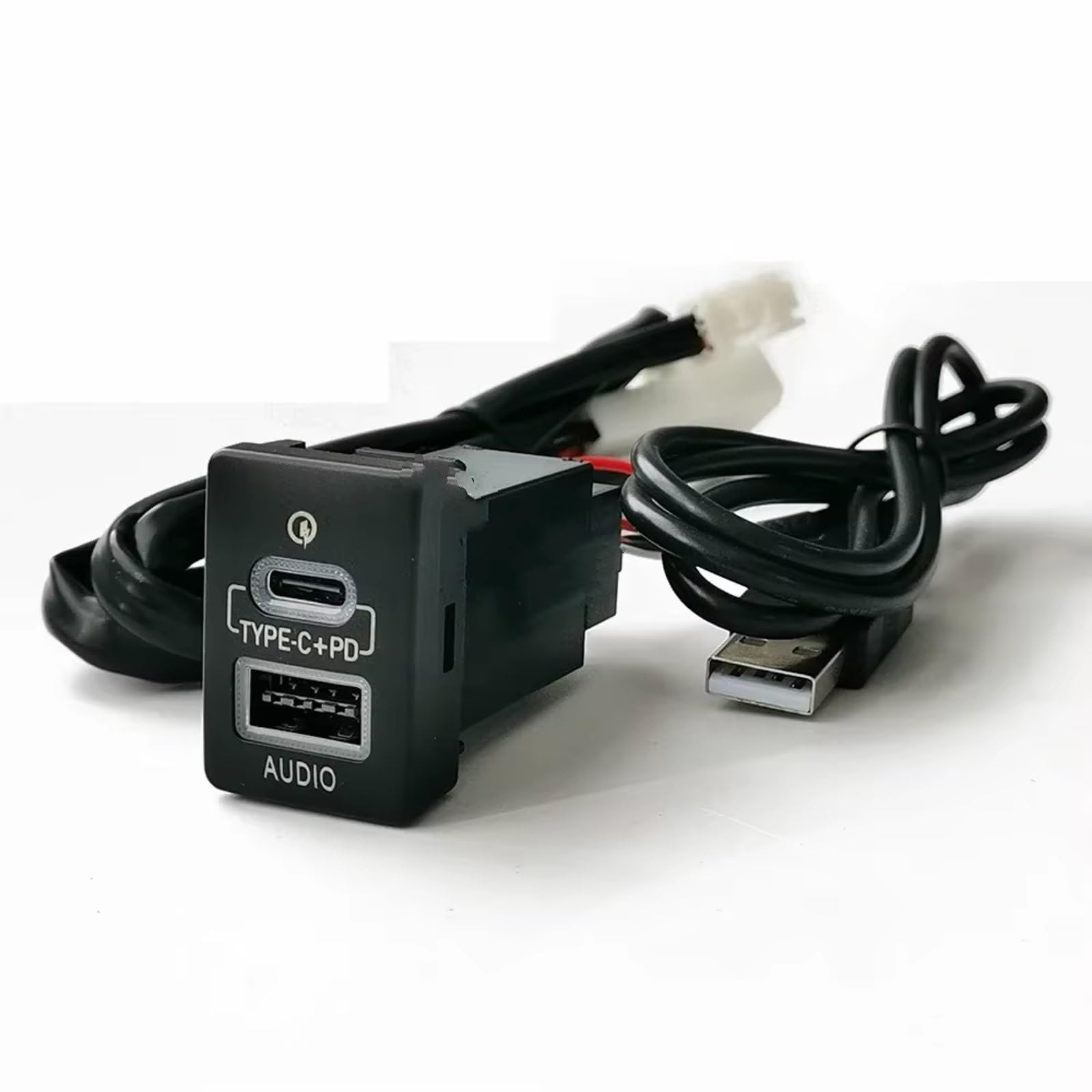 Aux USB carga Módulo Consola USB Compatible Con Toyota Para Camry 50 Para Prius 2007-2018 Coche QC3.0 Adaptador Entrada Rápido Para Cargador Toma De Audio