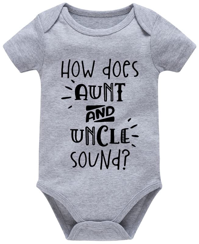 Viuluti My Auntie Is Awesome Funny Baby Boy Girls Short-sleeve Bodysuits Cute One-piece Romper Baby Clothes