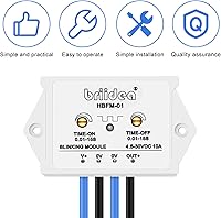 Vista 2 de Briidea Módulo de Parpadeo Intermitente de 10 Amperios DC 4.5-30V Adecuado para Varias Lámparas de Advertencia, Impermeable