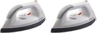 USHA EI 1602 1000 W Lightweight Dry Iron with Non-Stick Soleplate (Multi-colour) (Pack of 2)