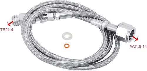 Miniatura 5 de Manguera externa, 4.9 ft, 60 pulgadas para kit adaptador de soda para manguera externa conexión CGA320 (TR21-4,W21.8-14)