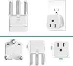 HITRENDS 3Pcs US to South Africa Plug Adapter, Type M Travel Power Adapter with American Outlets, 10A 250V 2000W, CE Certified, for South Africa, Sri Lanka, Chad, Ghana, Bahrain, Mauritius, Somalia