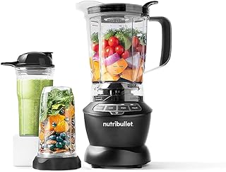 Full Size Blender + Combo , 7 Piece Set, Multi-Function High Speed Blender, Mixer System with Nutrient Extractor, Smoothie Maker, Dark Grey, 1000 Watts, NBC-0910B