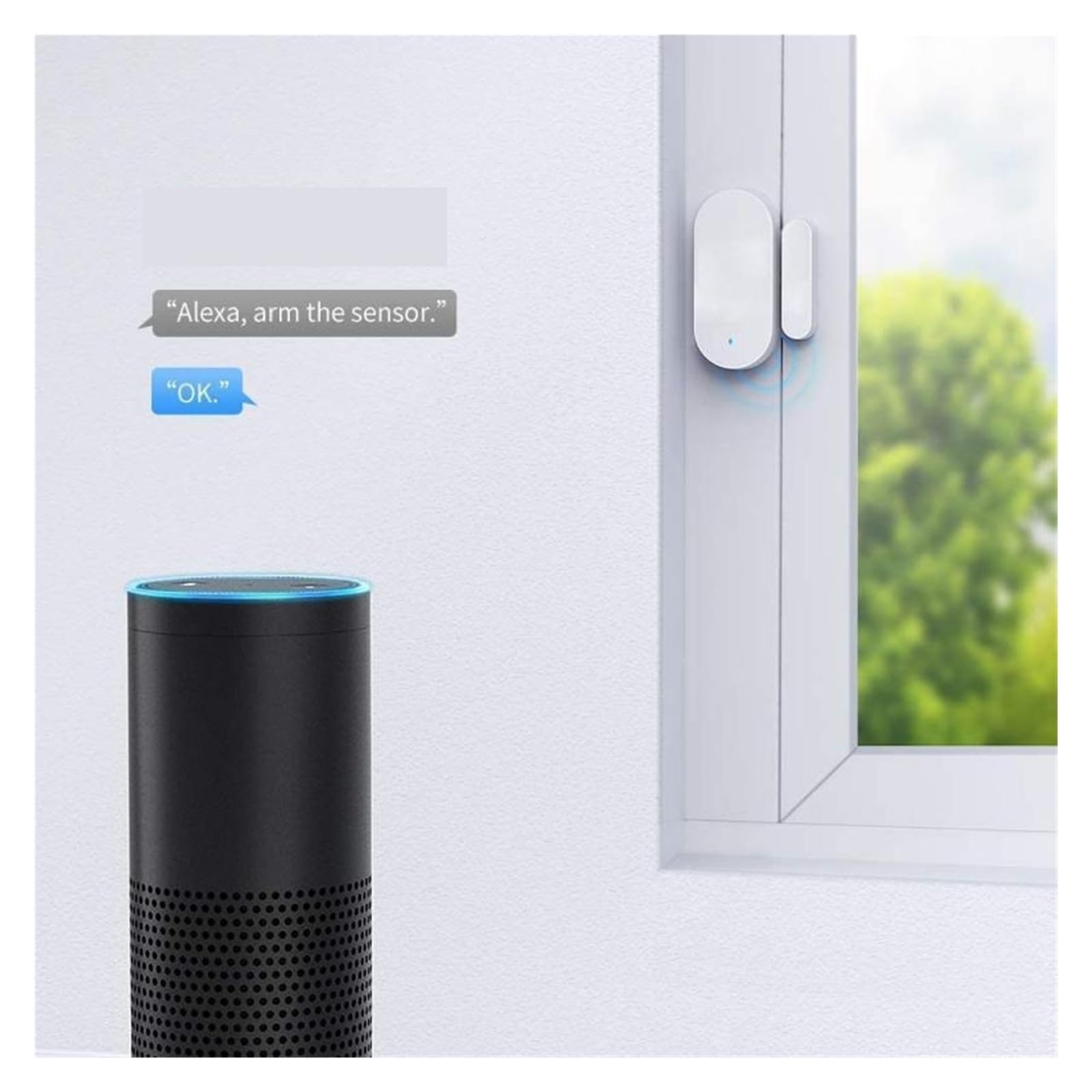 Sensor de puerta Tuya ZigBee, Detector de seguridad for el hogar inteligente, alarma, Sensor de ventana, Monitor remoto de vida inteligente Alexa(5pcs Door Sens)