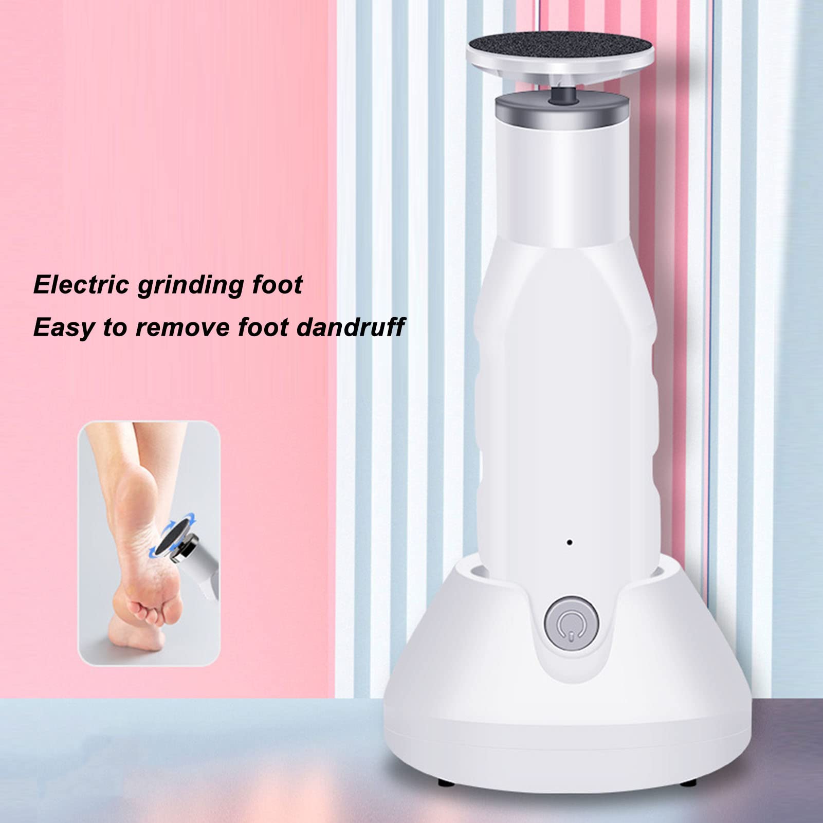 Lima Eléctrica para Pies, Removedor Eléctrico de Callos, Extraíble, Lavable, Interfaz USB Ajustable, Removedor Eléctrico de Callos para Pies