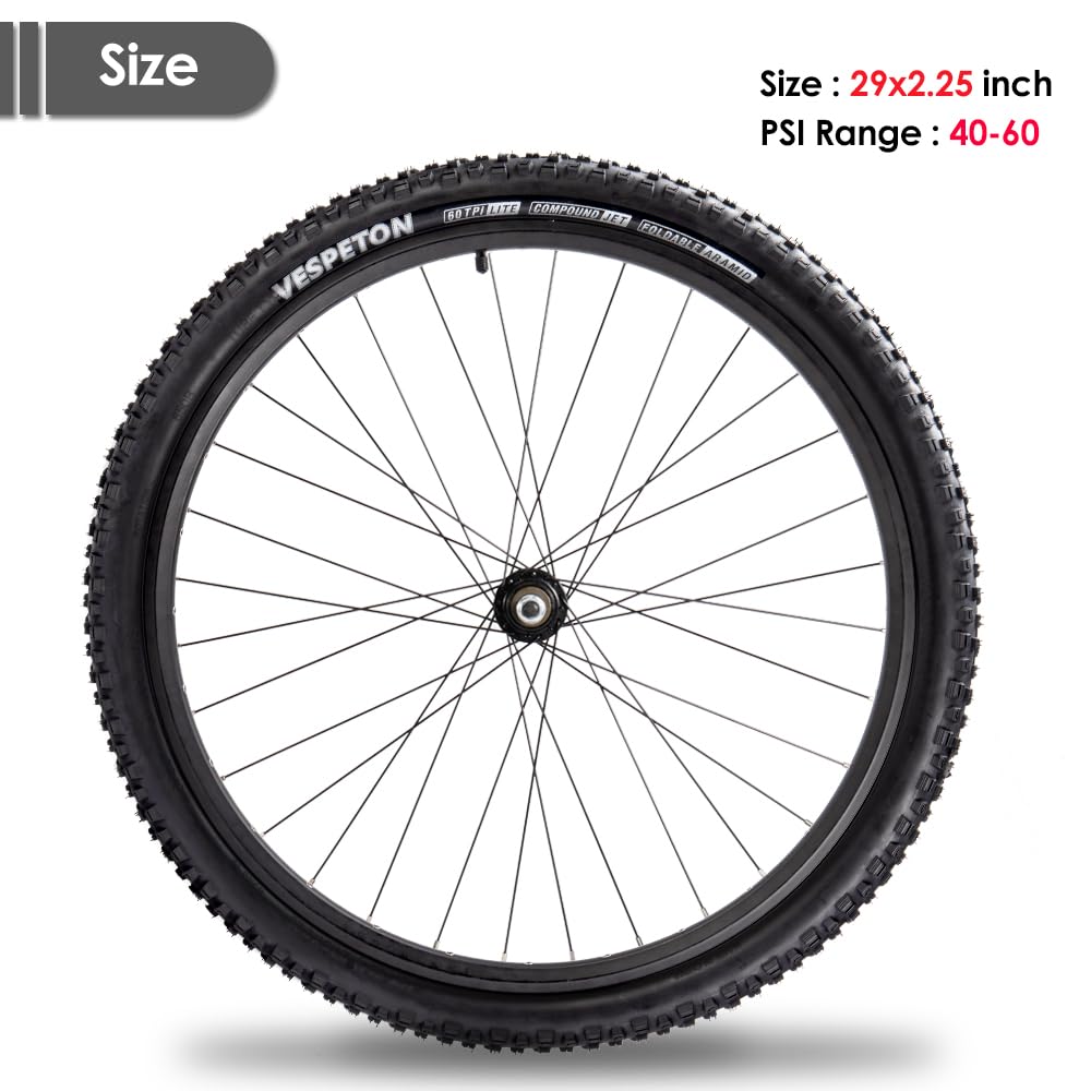 Par de neumáticos de bicicleta de montaña de 60 TPI, neumáticos plegables de Kevlar, 26/27.5/29 x 2.25 pulgadas, paquete de 2