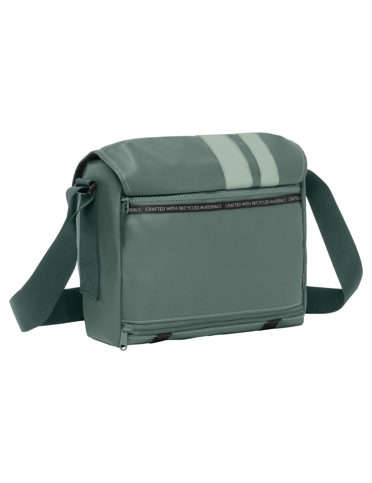 VAUDE Kleine Umhängetasche mit Trolleyhalterung & Recycled PET Material, Wasserdicht mit Reißverschluss-Fächern & Schlüsselhalter - für deinen Urlaub