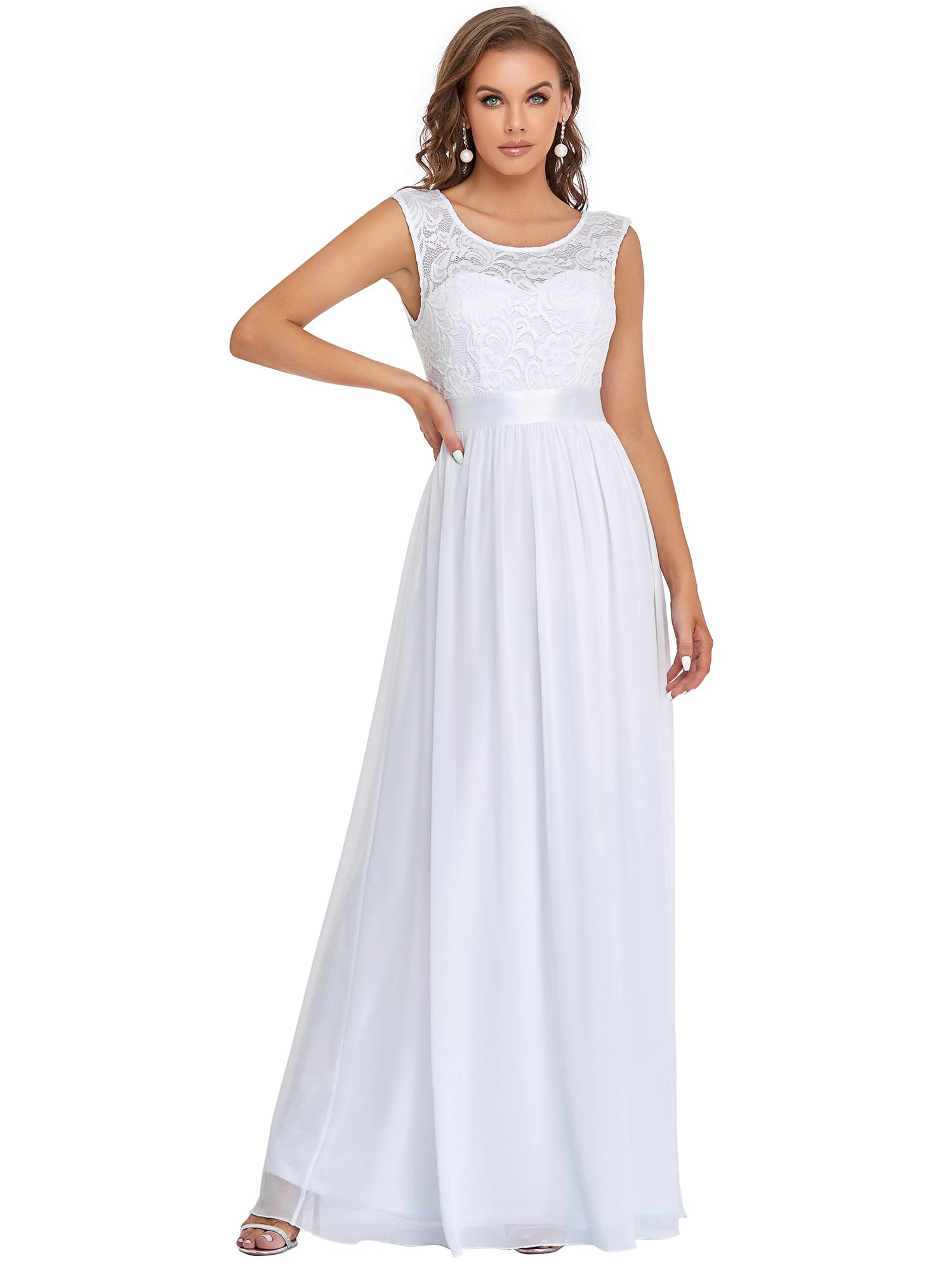 Ever-Pretty Women's Women's Ruched Empire Wasit Bridesmaid Dresses 0646, Red, 8