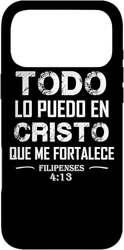 Miniatura 58 de Funda para iPhone 12/12 Pro Filipenses Todo Lo Puedo En Cristo Biblia Cristiana