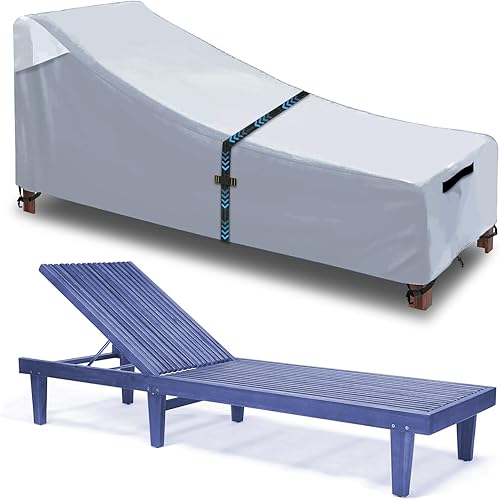 Miniatura 9 de Fundas impermeables para sillas de patio, paquete de 2, fundas 600D resistentes para muebles de exterior para césped universal, terraza, jardín,