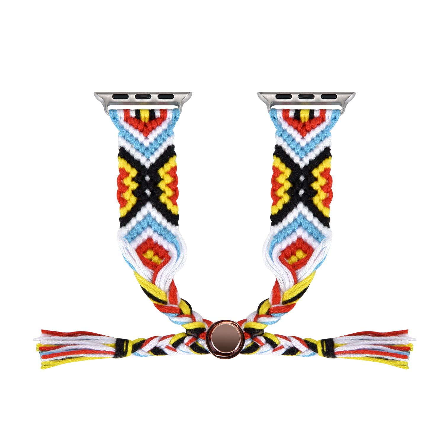 Euler 2th Generation Cotton Woven Watch Band for Apple Watch Series 9 8 7 6 SE(Sky Blue, 42/44/45mm)