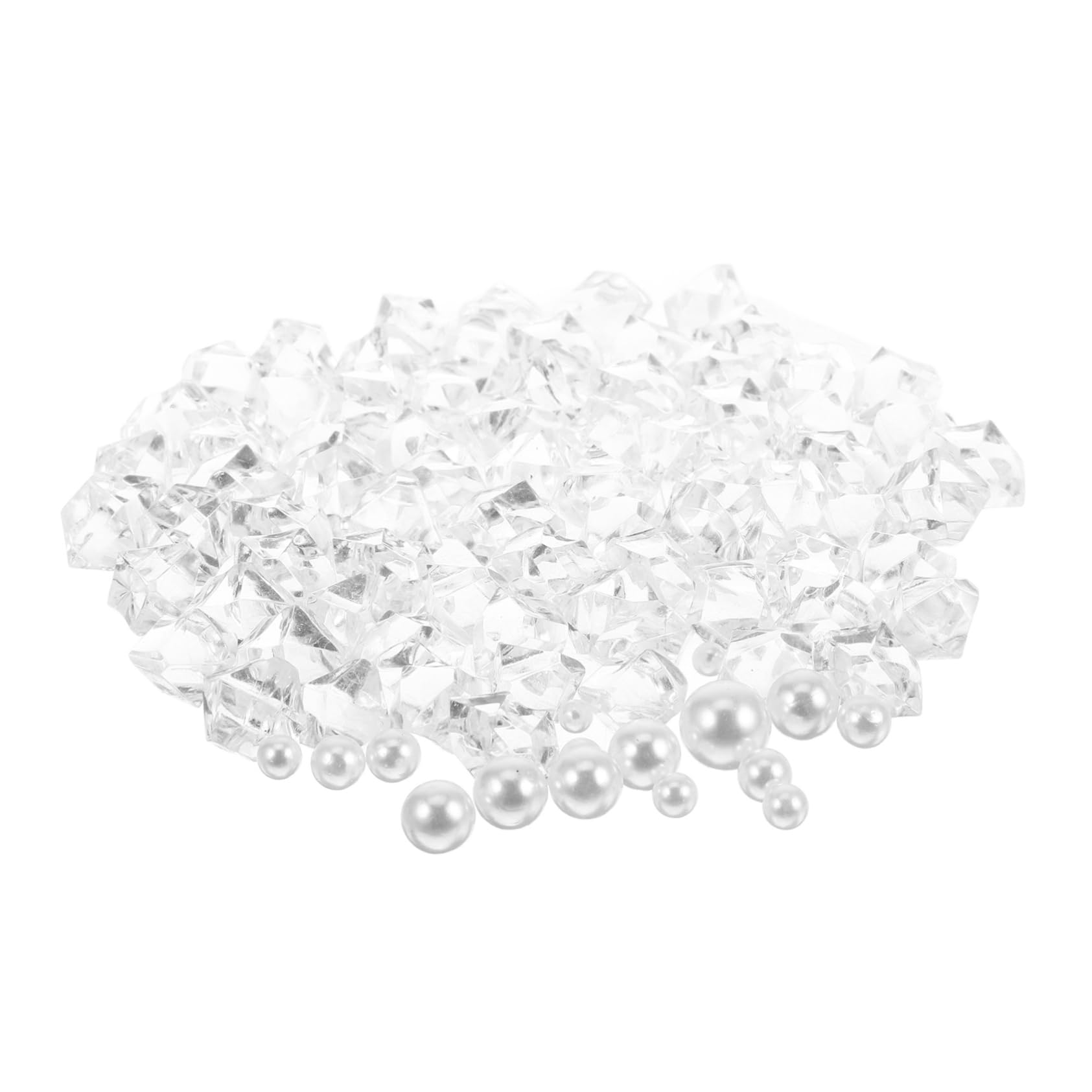 HANABASS 1 Pack Pearl Colored Stone White Aquarium Sand Betta Fish Tank Gravel Fish Tank Substrate Aquarium Sand Gravel Clear Marbles for Vase Filler Pearl Party Decorations Resin White