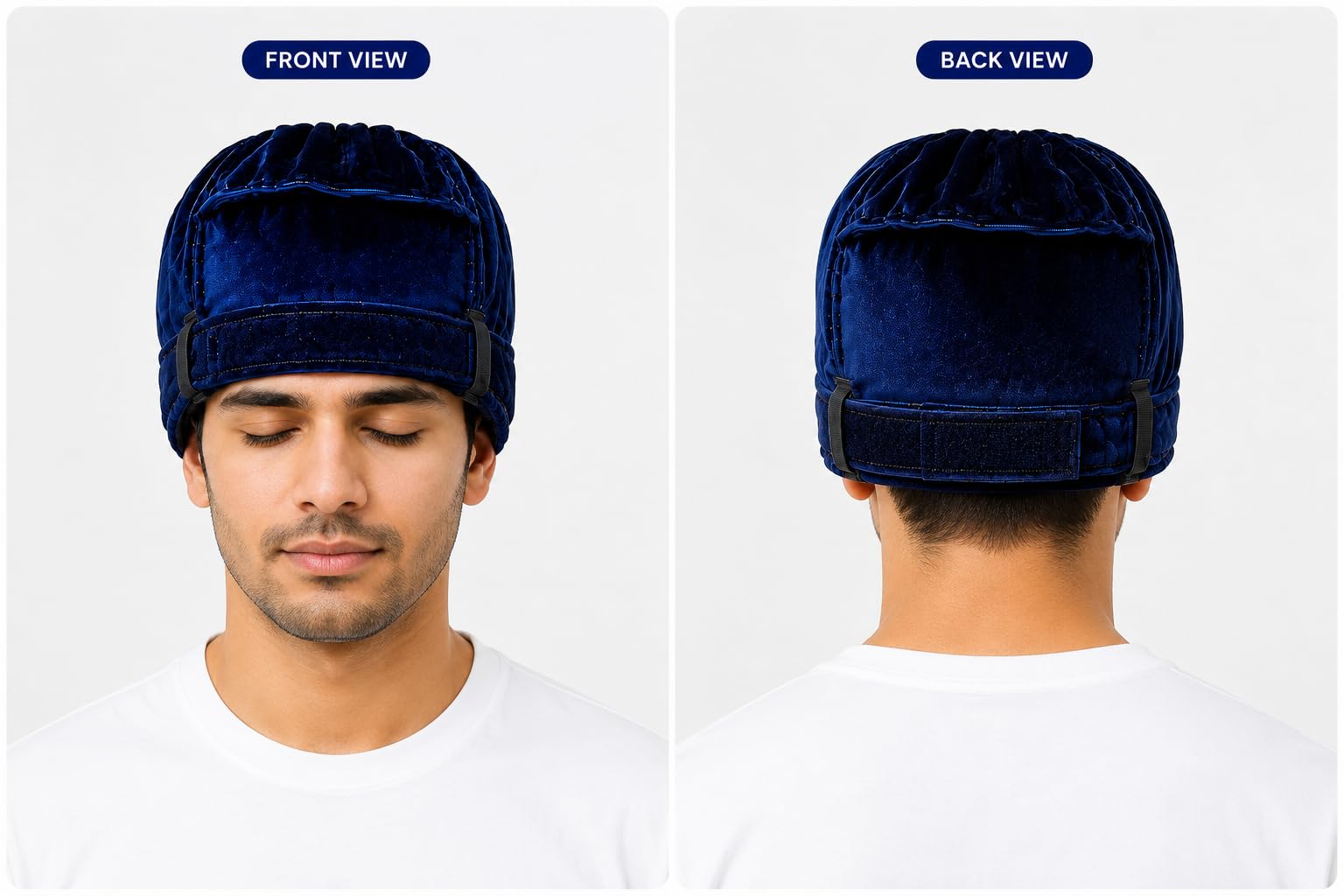 6 Month Warranty | Ice Cap Pro Refillable Ice Therapy Cap for Migraine Relief, Headache, Sinus Pressure & Stress | Men & Women | 4 Fill Ports for Targeted Left, Right, Front & Back Cooling | Adjustable Free Size — Amazon image 4
