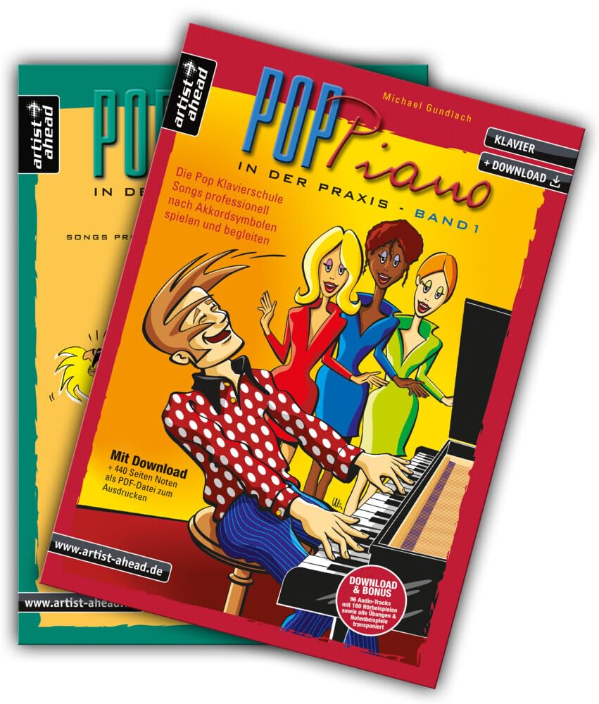Pop-Piano in der Praxis - Band 1 & 2 - Set: Songs professionell nach Akkordsymbolen spielen und begleiten (inkl. CD & Download) Hardcover – 6 Mar. 2017