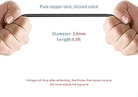 Vista 5 de Pixelman Cable de extensión de cámara de respaldo macho a hembra de 0.098 pulgadas, cable de extensión de cámara de visión trasera de 6.5 pies