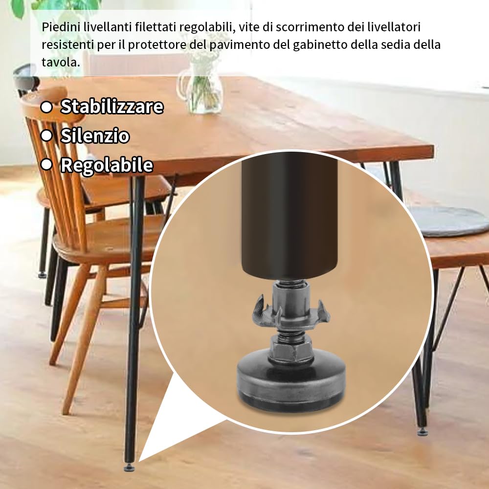 Kunststof  PA6  Voetplaat Met Open Bevestigingsgaten En Antislip Rubber Voor Vaste Heavy Duty Stelvoet O125 Mm