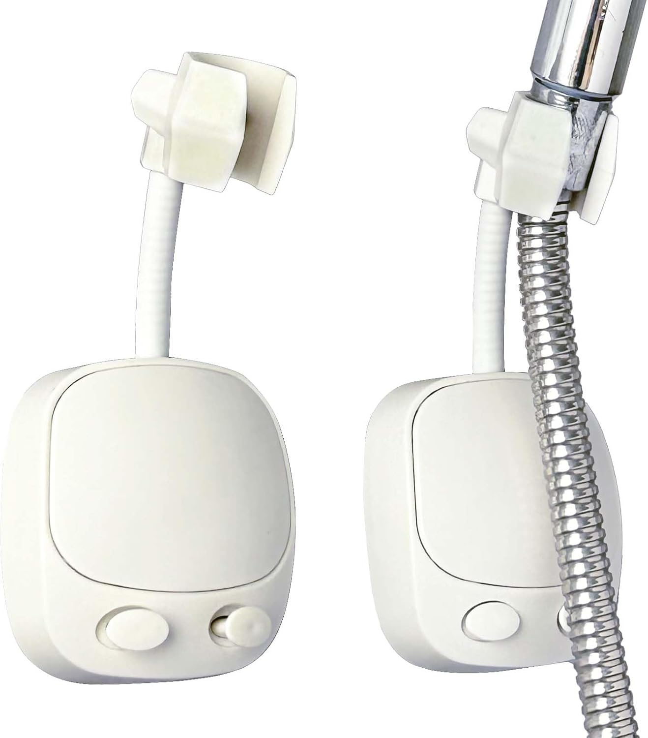 JAMUILS 2 PCS Self Adhesive Shower Head Holder, Adjustable Flexible