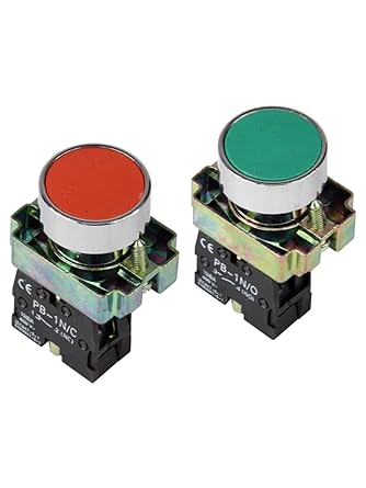 DY-NISTIC Panel Board 2 Push button 1 Red 1 Green With Attached 2 NC Elements