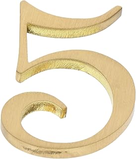 Housoutil 1pc Copper Number Plate Metal Mailbox The Office Decor Office Sign House Numbers Golden Mailbox Numbers Mailbox Signs Street Number Modern Plaque Number Address Number Reflective