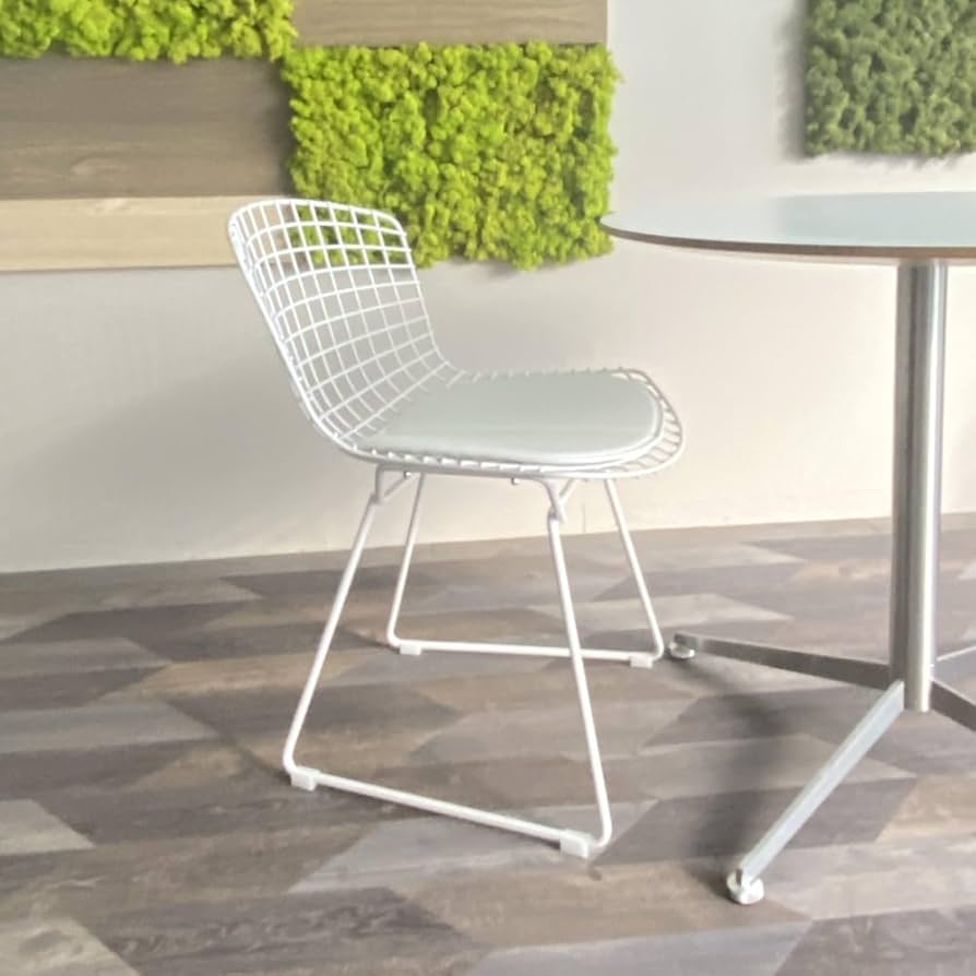 Amazon｜ワイヤーチェア（ホワイトフレーム/シートホワイト） ハリー