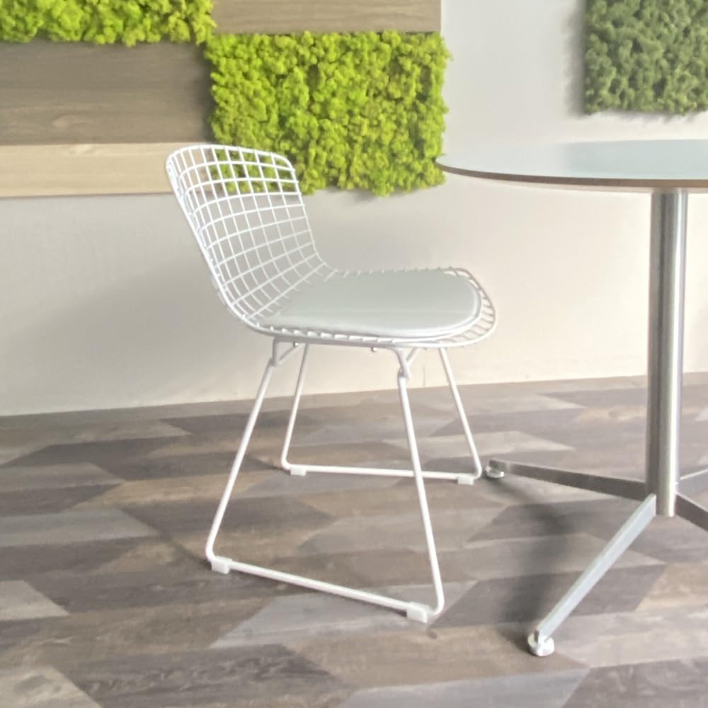 Amazon｜ワイヤーチェア（ホワイトフレーム/シートホワイト） ハリー