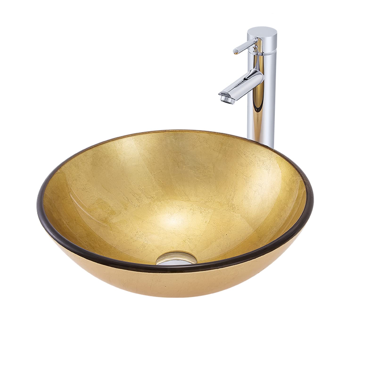 Lavabo de baño sobre encimera amarillo para crear un oasis de spa en casa