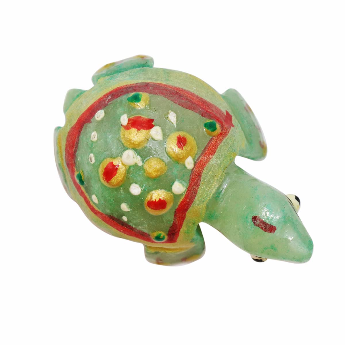 Shubhanjali Green Aventurine Tortoise Painted Stones Tortoises for Good Luck Natural Reiki