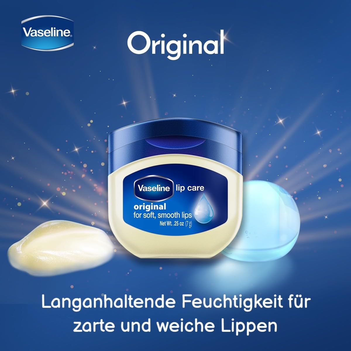 Vaseline Lip Therapy | Balsamo idratante per le labbra | Set di 4 balsami | Rosy, Crème Brûlée, Original, Cocoa Butter (Set di 4 balsami)