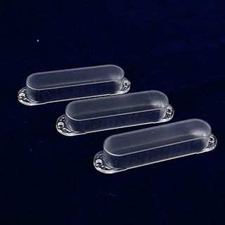 Strat Style Single Coil Guitar Pickup Cover Set,No holes/Transparent