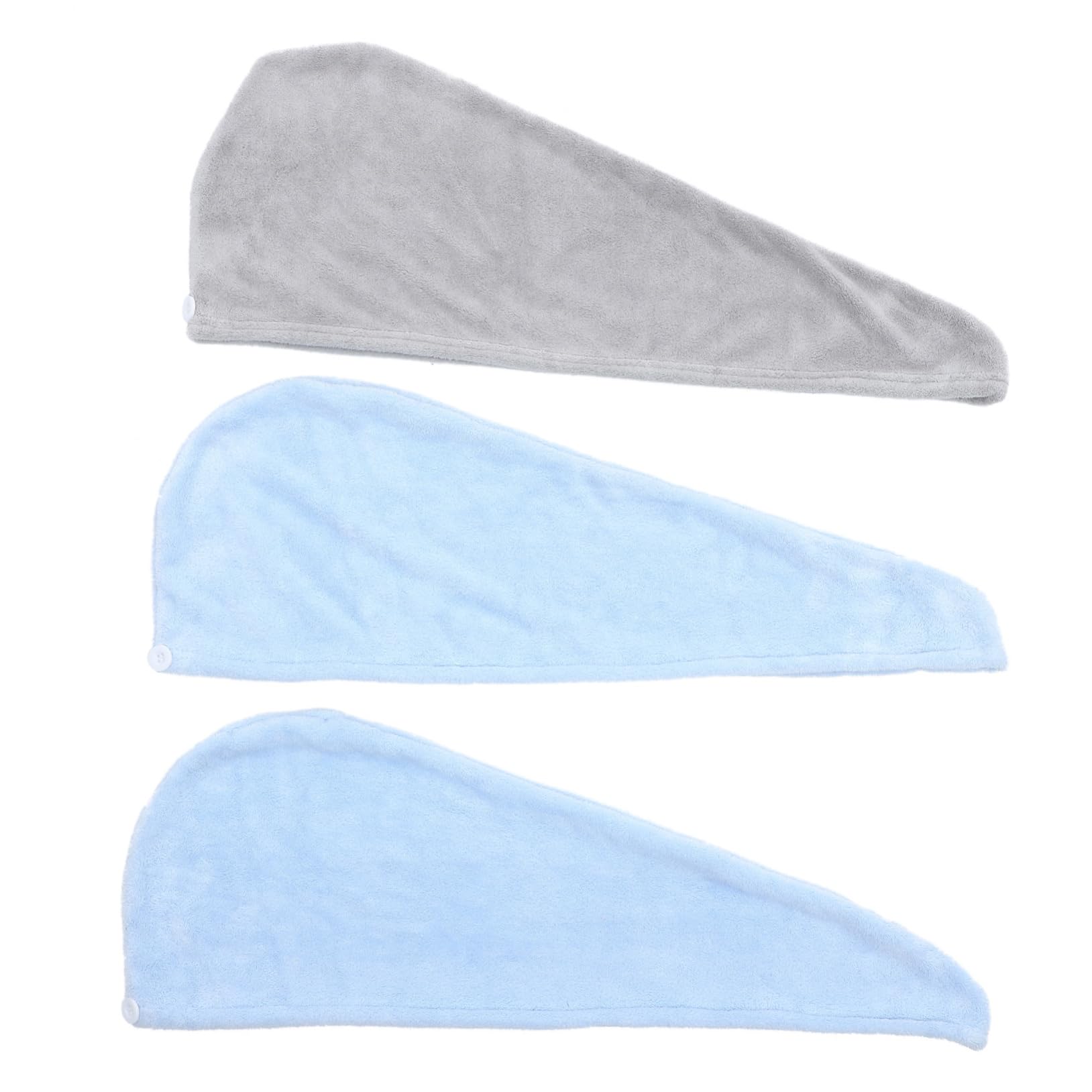 GALPADA 3pcs Quick Dry Hair Wraps for Women Coral Fleece Towels for Shower Lightweight and Absorbent Hair Drying Towels for Travel and Daily Use and Colors