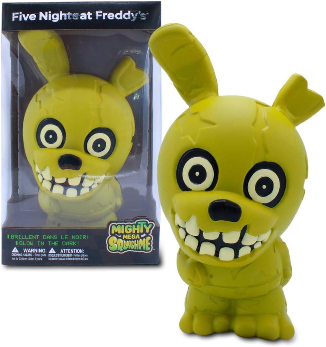 Five Nights at Freddy's Glow in Five Nights at Freddy’s Springtrap Mighty Mega SquishMe – 12″ Glow‑in‑the‑Dark Scented Foam Plush Toy Dark Mighty Mega Squishme (Springtrap)