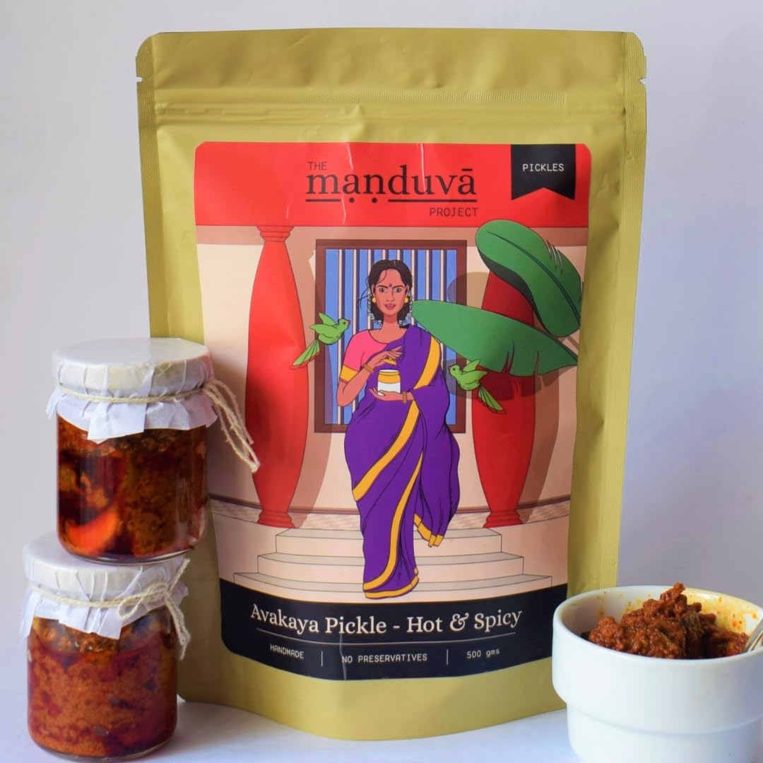 The Manduva Project Avakaya Mango Pickle (Hot & Spicy) | Authentic Andhra Flavors| Traditional Homemade Achar| Natural & Fresh | Aam ka Achar -500gm (B0C7QLRNBC) Amazon Price History, Amazon Price Tracker