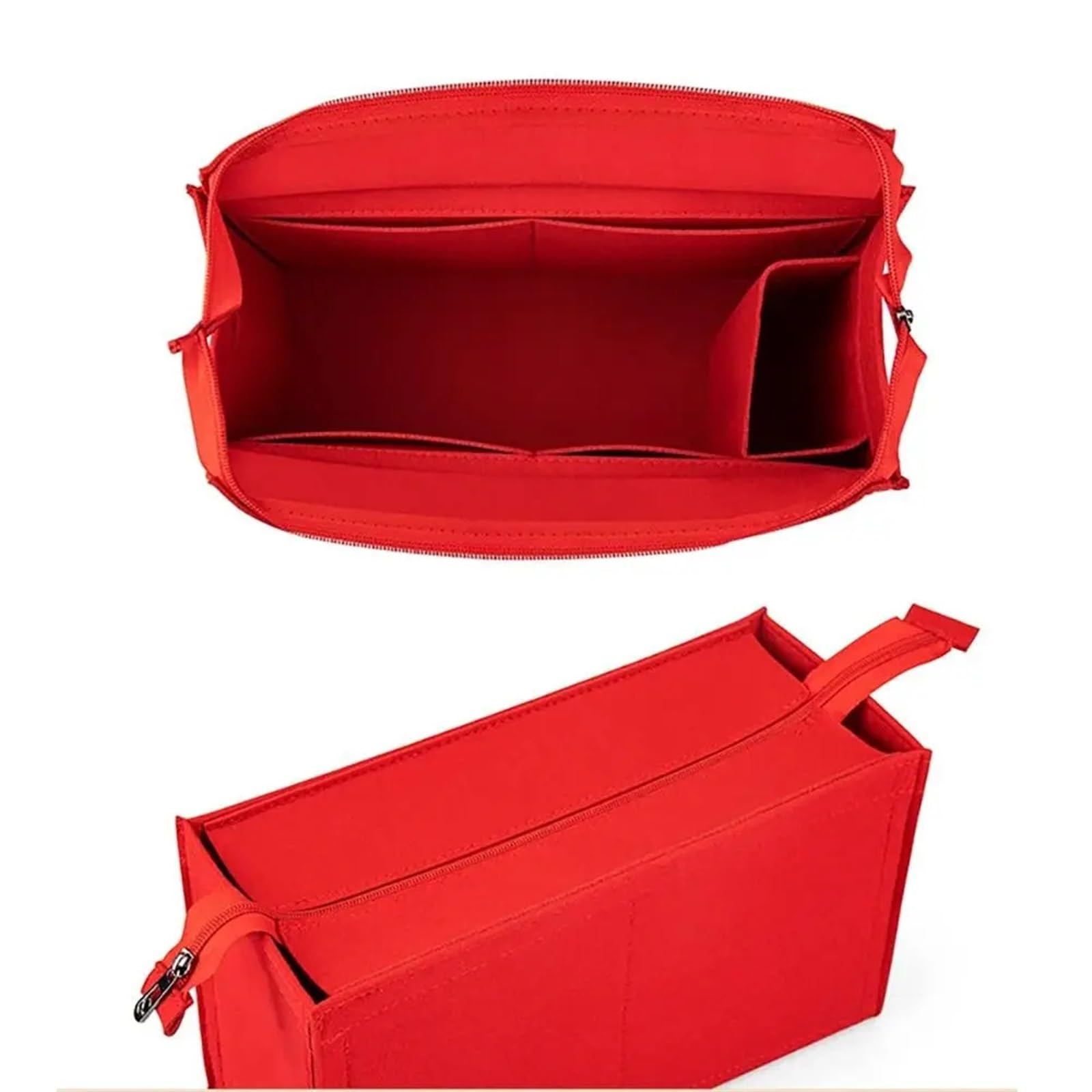 3 uds. Forro de inserción fieltro, bolsa organizadora for bolso, mano, interno for almacenamiento bolsas Para Bolso(Khaki,L)
