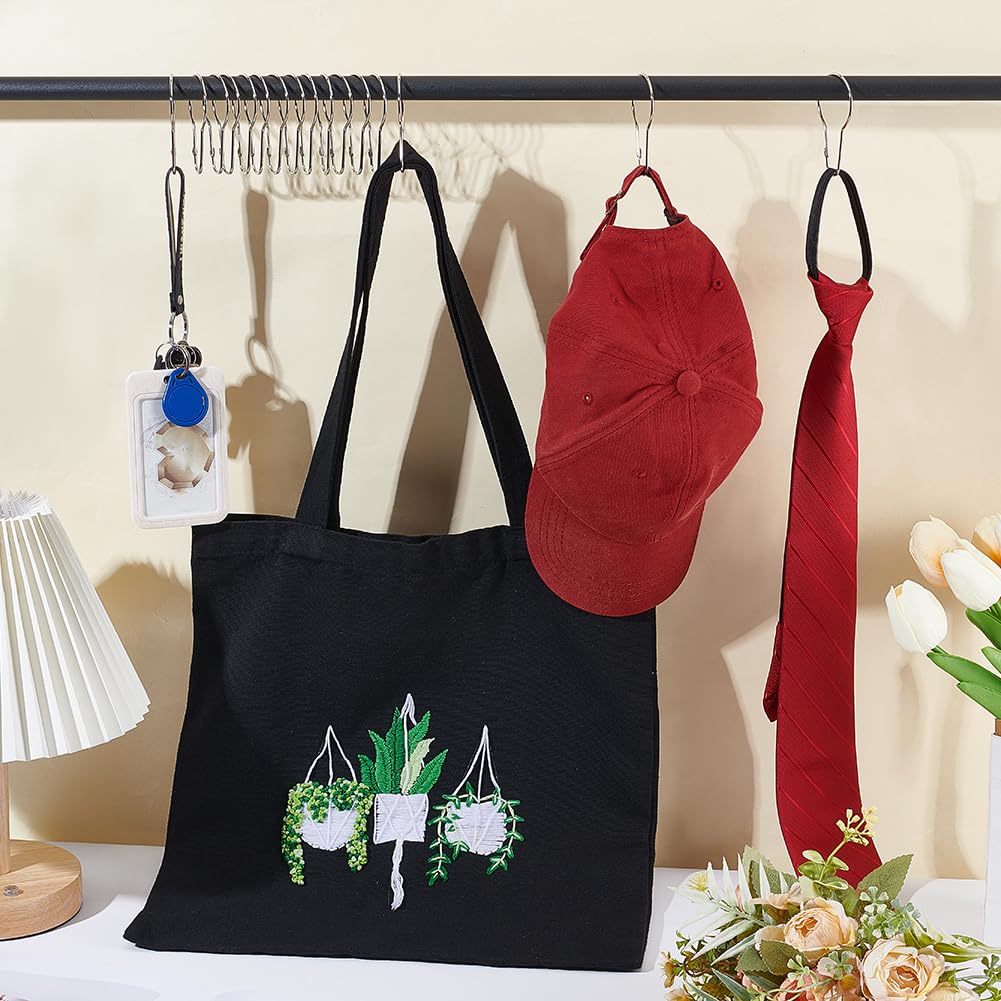 400 Crochet de Rideau de Douche Anneaux de Rideau de Salle de Bain Clips de Suspension Crochets de Douche Réutilisables Anneaux en Métal Petits pour Tringles de Salle Bain Chambre Cuisine