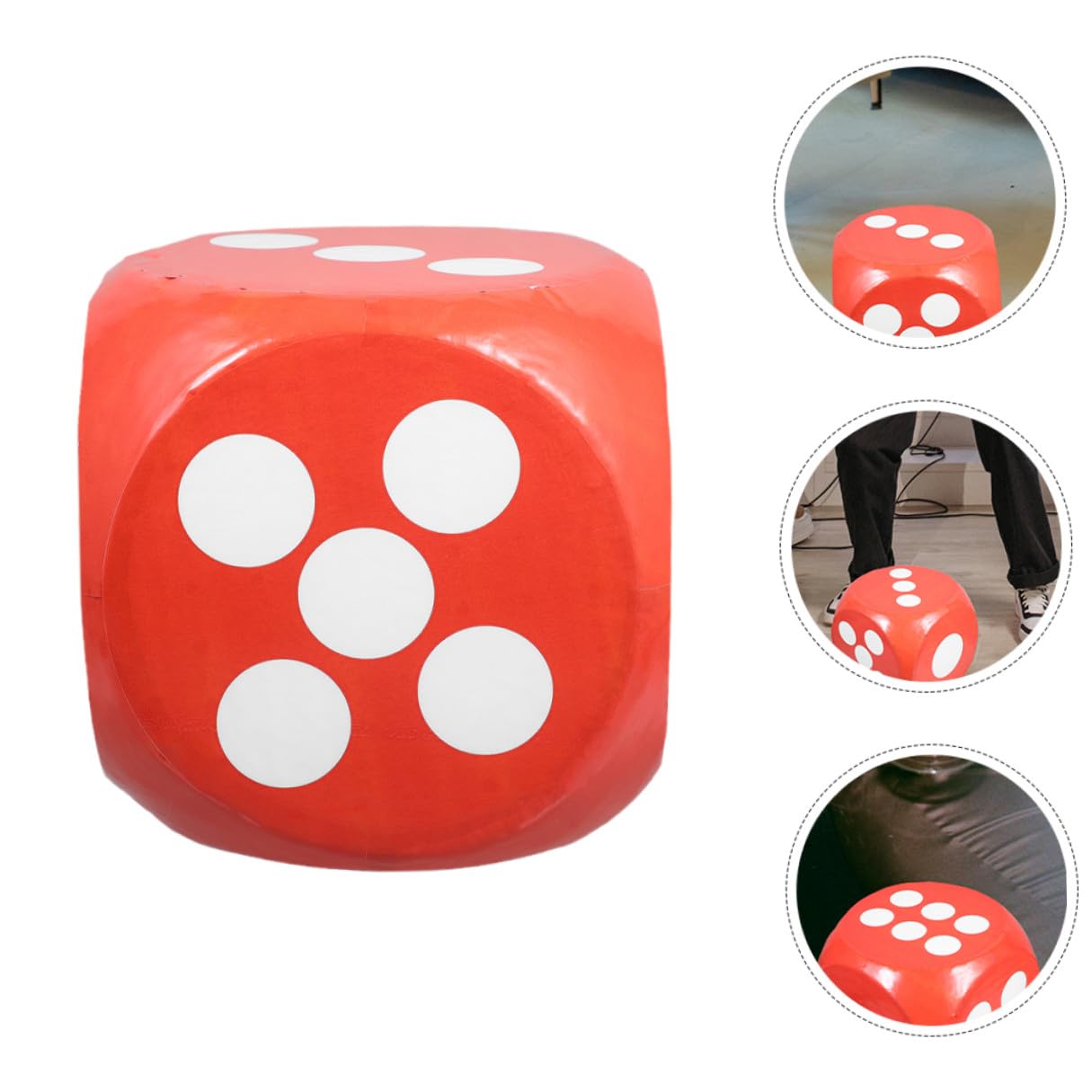 Dados de Espuma Gigantes Rojos de Seis Caras para Juegos y Fiestas Material Seguro y Tamaño Jumbo para Diversión Familiar