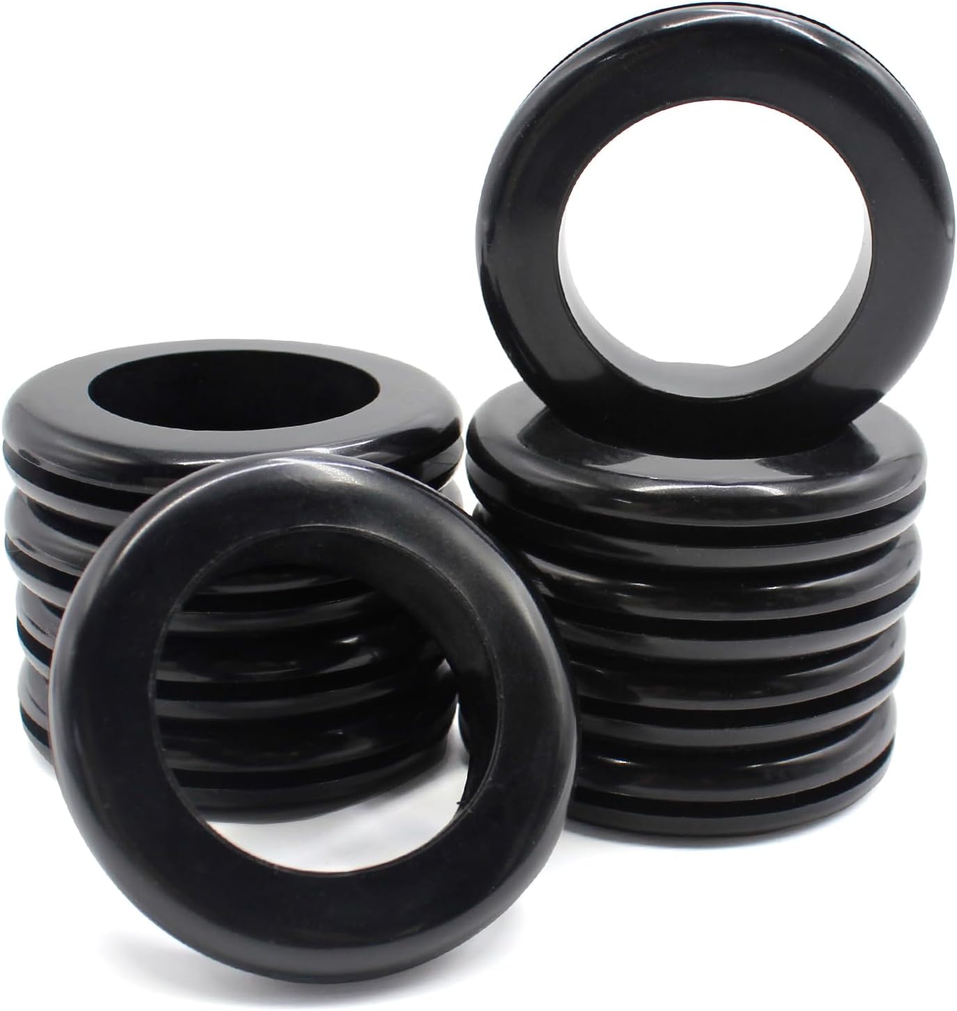 EASYEAH 2 Inch Rubber Grommets for Wiring, 1-9/16 in ID Firewall Grommet Automotive, Eyelet Ring Gasket Hole Grommets for Metal Electric Box, Wires Cables Hoses Cords Protection, 10 Pcs, 40x50 mm