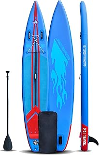 WBJLG 12' Double-Layer Inflatable Stand Up Paddle Board Carbon Fiber Competition Adult Surfboard for All Skill Levels Everything Included Includes Pump, Paddle, Backpack